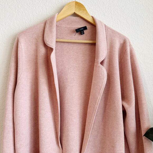 J Crew Womens Eloise Sweater Blazer Medium Wool Blend Preppy Minimalist Luxury - Picture 2 of 8